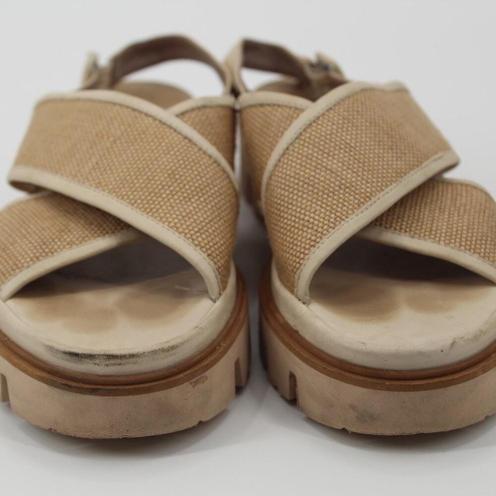 L'idea By Lori Raffia Crisscross Platform Sandals… - image 3